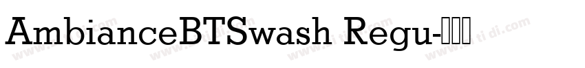 AmbianceBTSwash Regu字体转换